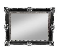 Generisch Cadre photo baroque 50 x 70 cm - Cadre photo antique - 70 x 90 cm - Cadre pour peinture de mariage - Tableau publicitaire (noir/argent)