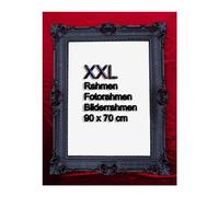 Generisch Cadre photo baroque doré - 50 x 70 cm - Cadre photo antique - 70 x 90 cm - Cadre pour peinture de mariage - Tableau publicitaire (noir)