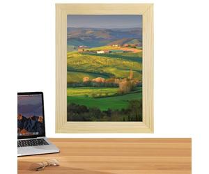 Generisch Cadre photo de 10,2 x 15,4 cm, petit cadre en bois pour collage mural ou table, bord fin avec support et support, décoration minimaliste pour photos de famille, bureau à domicile, 10,2 x