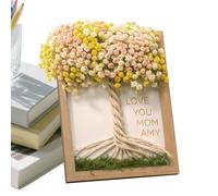 Generisch Cadre photo de table - Décoration d'arbre de fête des mères - Petit cadre photo de table séchée - Pour elle, mère - Pour salon, bureau, chambre à coucher, fête