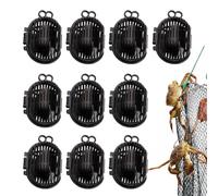 Generisch Cage à appât crabe portable multifonction avec crochet | Piège à appât de pêche pour vers de pluie, épis, cancer de rivière, carpe, poisson, truite, crappie, eau salée, étang