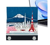 Generisch Calendrier 3D - Bloc de démolition avec paysage de montagne pour le bureau, sculpture en papier, pour adultes, étudiants, Saint-Valentin, lieu de travail, l'Avent et décoration de fête