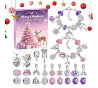 Generisch Calendrier de l'Avent, Noël, 24 jours 2025, calendrier adolescent, bracelet, boucles d'oreilles, pour fête, banquet, rendez-vous, épouse, amis, vacances, anniversaire, Saint-Valentin