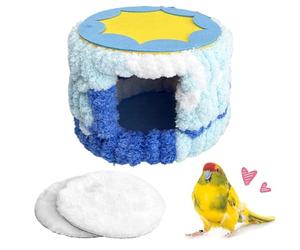 Generisch Cama para Aves | Hamaca De Peluche Adorable Paraa EL Invierno | Cama De Aves Cilíndrica Y Gruesa - para Loro Cacatúa Conuro Inseparable Pinzón Ardilla Chinchilla Y Mascotas Pequueñas