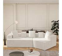 Generisch Canapé sans os entièrement compressé, 312 cm, en tissu confortable avec nuages, canapé modulaire, emballage entièrement compressé sans montage