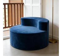 Generisch Canapé Simple en Velours côtelé Confortable et décompressible, Petit canapé d'appoint Portable pour Chambre à Coucher, Appartement, Bureau, Petite Maison (Bleu foncé)