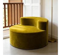 Generisch Canapé Simple en Velours côtelé Confortable et décompressible, Petit canapé d'appoint Portable pour Chambre à Coucher, Appartement, Bureau, Petite Maison (Marron)