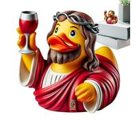 Generisch Canards en résine - Figurines Jésus Duck - Décoration de Noël - Décoration Religieuse pour et Adultes - Salon Chambre à Coucher Cuisine Bureau Anniversaire Noël