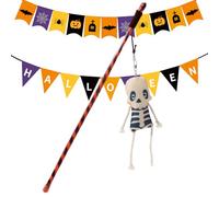 Generisch Canne à pêche pour chat - Halloween - Pour l'intérieur et l'extérieur - Avec de - Pour simulation de chasse - Pour le mouvement à l'intérieur et à l'extérieur