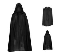 Generisch Cape à capuche d'Halloween - Cape de vampire médiéval - Écharpe de pirate - Vieux Ranger - Costume cosplay - Double face - Avec costume d'Halloween pour adulte - Unisexe 2025
