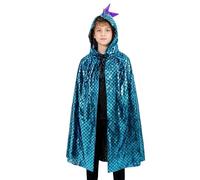 Generisch Cape de dinosaure pour garçon - Costume de cosplay avec masque de dinosaure, manteau de dragon comme déguisement pour jeu de rôle, carnaval, fête à thème
