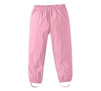 Generisch Cape de pluie pour vélo - Pantalon de boue pour enfants et garçons - Imperméable - Grenouillère et dinosaure Jumphou, Rose, 7-9 ans