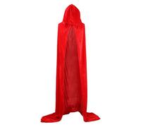 Generisch Cape médiévale illuminée de manuscrits d'Halloween / cape de sorcière / cape de princesse en velours disponible en stock costume cosplay, rouge, 100