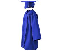 Generisch Capuchon de finition et capuchon - Capuchon de robe de fin d'année confortable et ensemble de pompons - Costume de graduation élégant 2025 pour fille, bleu, 33 Meter