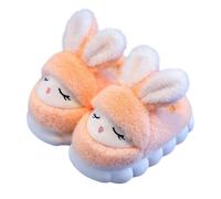 Generisch Capybara Pantoufles en peluche pour enfant fille garçon Hiver Pantoufles moelleuses mignons dessins animés lapin doublés Pantoufles d'intérieur antidérapantes douillettes fermées chaudes