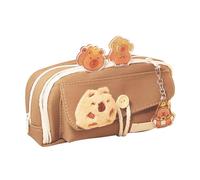 Generisch Capybara Trousse à crayons - Grande capacité - Kit de papeterie Capybara - Portable - Trousse à crayons large - Kit de recharge scolaire pour étudiants, stockage des toilettes