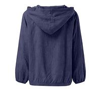 Generisch Cardigan confortable polyvalent pour femme avec boutons. Dernière arrivée en coupe décontractée, coupe décontractée, manches longues, couleurs unies, mode d'été femme, Marine, L