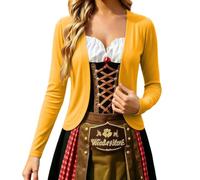 Generisch Cardigan court polyvalent pour tenues d'été - Haut en tricot léger comme complément parfait aux robes ou débardeurs pour un look décontracté du w nd, jaune, XL