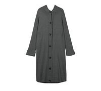 Generisch Cardigan décontracté pour femme avec boutonnière comme long cardigan en tricot pour un ensemble polyvalent de vêtements d'extérieur, gris, XXL