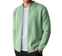 Generisch Cardigan en tricot épais avec devant ouvert - Pull doux à manches longues pour les activités de plein air - Col montant confortable pour la vie quotidienne - Style urbain - Veste pour homme
