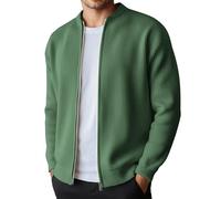 Generisch Cardigan en tricot épais avec devant ouvert - Pull doux à manches longues pour les activités de plein air - Col montant confortable pour la vie quotidienne - Style urbain - Veste pour homme