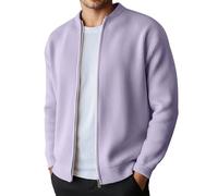 Generisch Cardigan en tricot épais avec devant ouvert - Pull doux à manches longues pour les activités de plein air - Col montant confortable pour la vie quotidienne - Style urbain - Veste pour homme