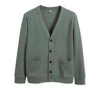 Generisch Cardigan en tricot pour femme - Col en V avec bouton - Cardigan festif - Court - Élégant - Manches longues - Open Front Cropped - Veste à épaules dénudées - Veste boléro en tricot pour fille