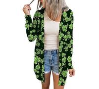 Generisch Cardigan long de Noël pour femme Imprimé Noël Cardigan de Noël avec tricot léger et ample Tunique Veste de Noël pour l'automne et l'hiver Pull de Noël, Camouflage, XL