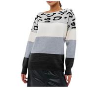 Generisch Cardigan Noël Femme Bloc de Couleur pour Femme Pull Décontracté à Manches Longues Pull Couche Élégant Pull Femme Pull Hiver Chaud Col Roulé, bleu, M