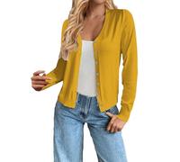 Generisch Cardigan pour femme élégant ample décontracté léger femmes automne manches longues pull à manches longues avec poches col en V ouvert devant pull en tricot sans boutons léger décontracté