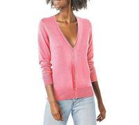 Generisch Cardigan pour femme - Tricot court - Col en V - Boutonnière - Open Front - Élégant et décontracté - Veste en tricot - Manteau en tricot - Manches longues - Pull d'extérieur, Rose, M