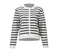 Generisch Cardigans longs pour femmes cardigan à rayures manches courtes réduction d'âge décontracté mode tricot léger sweat-shirt femme olive, Noir , XL