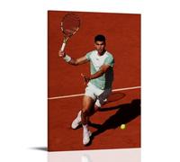 Generisch Carlos Alcaraz Poster de joueurs de tennis Peinture murale Défilement sur toile Décoration murale Maison 50 x 75 cm