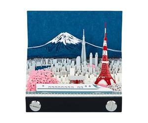 Generisch Carnet d'autocollants 3D - 8 x 8 x 3 cm - Calendrier détachable - Carnet de notes de sculpture en papier - Motif montagne - Pour la Saint-Valentin, Noël