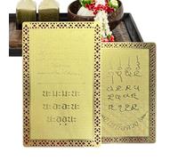 Generisch Carte à collectionner décorative, en métal qui attire le bonheur, carte en cuivre avec thème sanskrit pour collectionneurs | pour vitrine chambre à coucher, table de chevet, famille