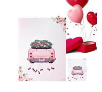 Generisch Carte de mariage - Décoration de voiture 3D romantique - Cartes pour fête de mariage, cérémonies, vacances, Nouvel An, famille et occasions spéciales