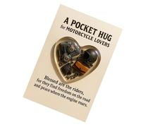 Generisch Carte de poche en forme de cœur | Pendentif sentimental | Carte d'encouragement pour les amateurs de moto, pour voyage, conduite, anniversaire, vacances, hommes, femmes, amis