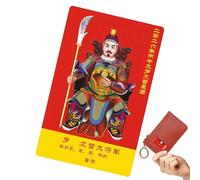 Generisch Carte de protection pour le Nouvel An chinois - Objet de collection en cuivre, portable comme souvenir, carte de protection spirituelle, pour réussir, décoration de la maison