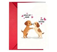 Generisch Carte de Saint-Valentin avec enveloppe, carte cadeau pour la Saint-Valentin, avec inscription en allemand « Borschaft » et inscription en allemand « Confession d'amour », carte de