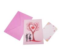 Generisch Carte de vœux 3D pour la Saint-Valentin - Couple romantique dansant avec amour - Carte design cœur - Avec enveloppe et carte de note - Pour petite amie, épouse, mari, anniversaire, mariage