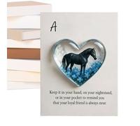 Generisch Cartes de poche en forme de cœur - Souvenir inspirant - Carte de vœux faite à la main - Pour les amoureux des animaux, adultes, hommes, femmes, famille, Nouvel An, anniversaire, vacances