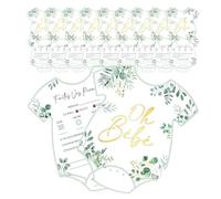 Generisch Cartes de prédiction pour baby shower, cartes d'activités interactives amusantes | Kit de révélation du genre avec vœux, jeux et activités de planification pour fêtes prénatales avec filles