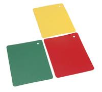 Generisch Cartes de punition de football - Rouge/jaune/vert - Accessoires d'entraînement d'arbitre - Équipement de jeu professionnel - Kit de pénalités de réglementation pour le terrain d'entraînement