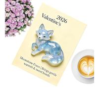 Generisch Cartes de Saint-Valentin, mignonnes en acrylique, décoration romantique pour la Saint-Valentin, cartes de poche mignonnes en pierre de lune, pour mariage, anniversaire, rendez-vous, fête