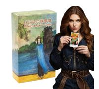 Generisch Cartes de tarot - Jeu de cartes de tarot en papier anglais | Jouet nostalgique pour débutants - Activité d'interaction portable pour collègues et famille - 10,5 x 6,2 cm