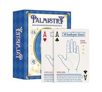 Generisch Cartes de tarot pour débutants, 54 pièces, accessoires d'apprentissage de poker, oracle, jeux de tarot pour débutants, pour la chance, l'amour, le travail spirituel et l'aventure