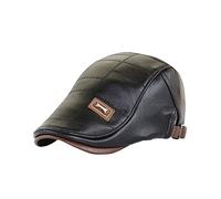Generisch Casquette à pizza pour homme - Réglable - Béret - Chapeau de conduite - Casquette de mode - Casquette plate - Pour enfants et garçons, Noir , taille unique