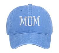 Generisch Casquette avec protège-nuque MOM Casquette de baseball imprimée brodée vintage pour faire une vieille casquette casquettes été, bleu clair, taille unique