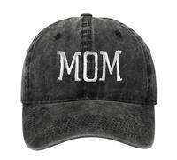 Generisch Casquette avec protège-nuque MOM Casquette de baseball imprimée brodée vintage pour faire une vieille casquette casquettes été, Noir , taille unique