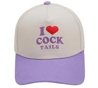 Generisch Casquette de baseball avec motif cœur doux et broderie pour les conducteurs de camions en Europe et en Amérique., lilas, taille unique